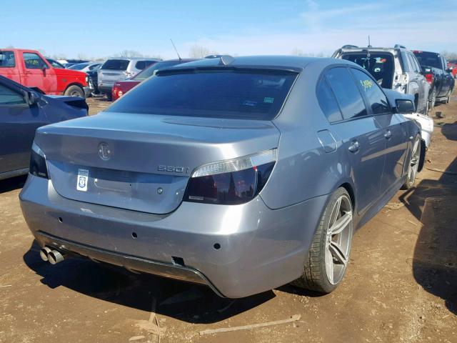 WBANB53546CN93032 - 2006 BMW 550 I GRAY photo 4