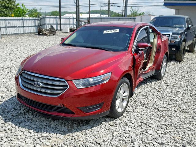 1FAHP2E82EG184838 - 2014 FORD TAURUS SEL RED photo 2