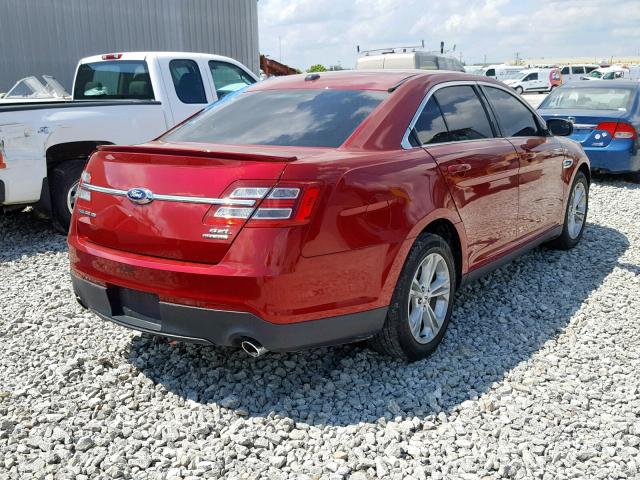 1FAHP2E82EG184838 - 2014 FORD TAURUS SEL RED photo 4