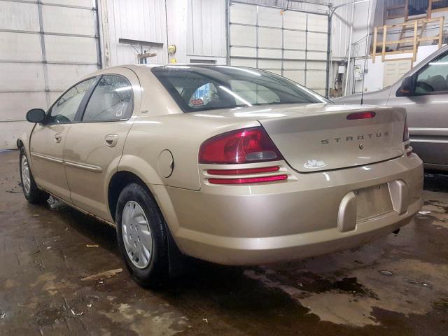 1B3EJ46X21N681671 - 2001 DODGE STRATUS SE GOLD photo 3