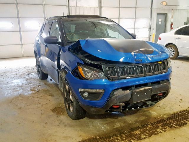 3C4NJDDB8JT147418 - 2018 JEEP COMPASS TR BLUE photo 1