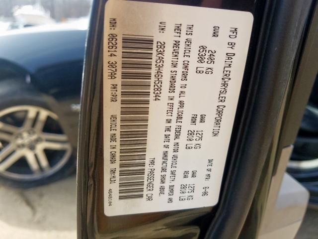 2B3KA53H46H528344 - 2006 DODGE CHARGER R/T  photo 10