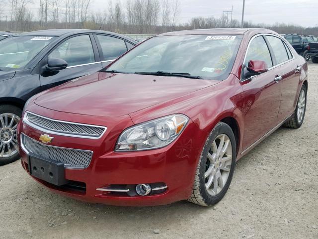 1G1ZE5E13BF337665 - 2011 CHEVROLET MALIBU LTZ RED photo 2