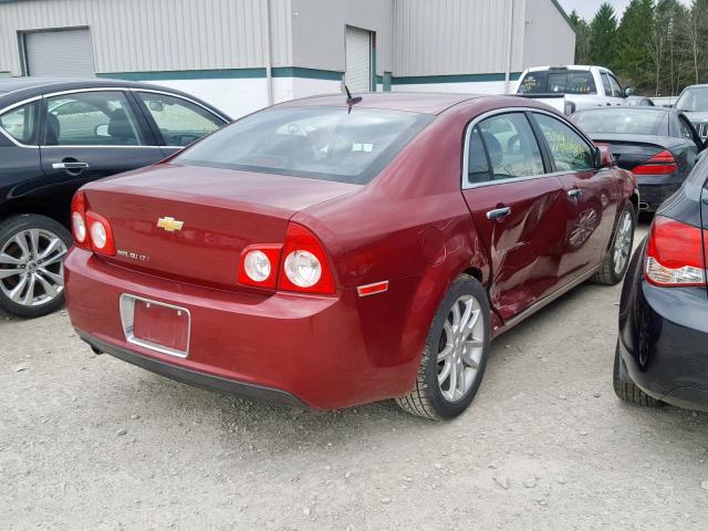 1G1ZE5E13BF337665 - 2011 CHEVROLET MALIBU LTZ RED photo 4