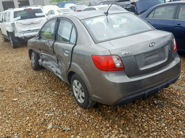 KNADH4A33B6734901 - 2011 KIA RIO BASE GRAY photo 3