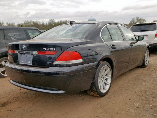 WBAGL63515DP76361 - 2005 BMW 745 I BLACK photo 4