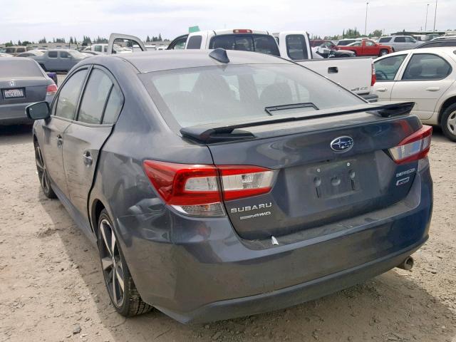 4S3GKAK62J3601023 - 2018 SUBARU IMPREZA SP GRAY photo 3