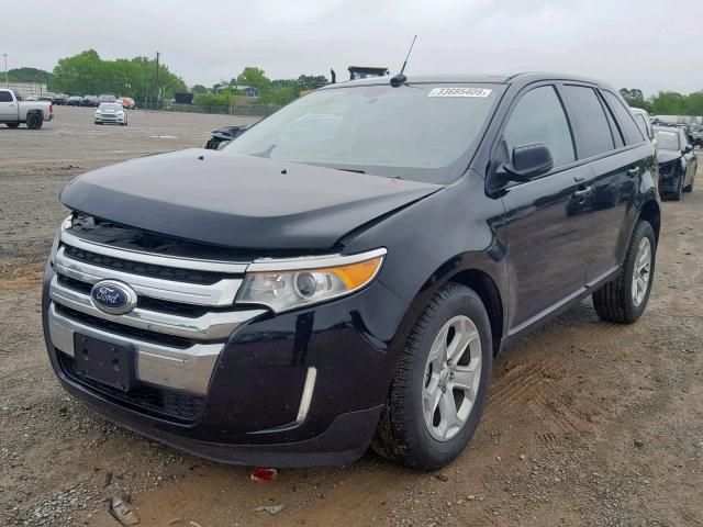 2FMDK4JC4CBA03784 - 2012 FORD EDGE SEL BLACK photo 2