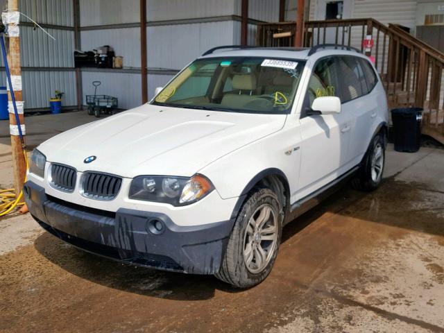 WBXPA934X5WD24193 - 2005 BMW X3 3.0I WHITE photo 2