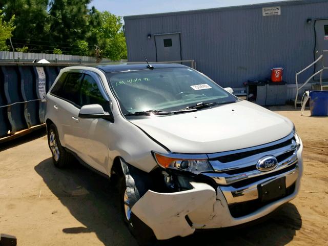 2FMDK3JC3DBB41327 - 2013 FORD EDGE SEL WHITE photo 1