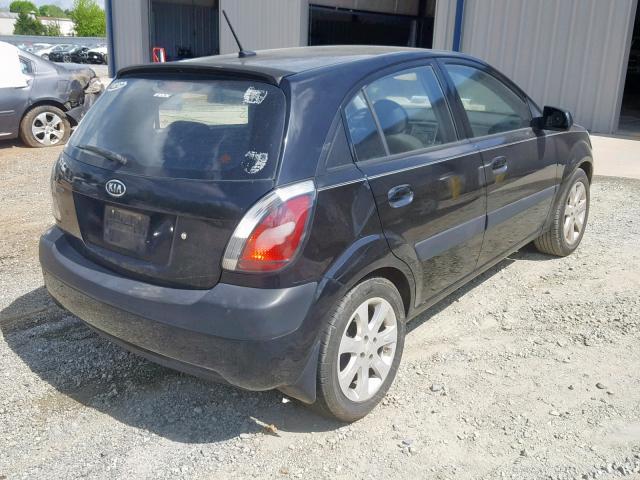 KNADE243896542490 - 2009 KIA RIO 5 SX BLACK photo 4