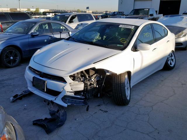 1C3CDFBB4GD689874 - 2016 DODGE DART SXT WHITE photo 2