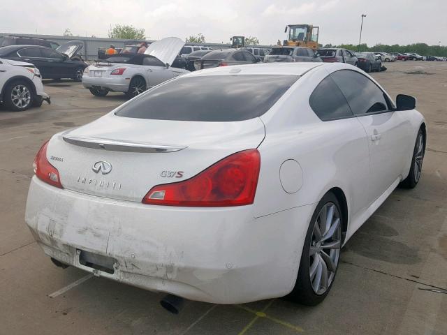 JN1CV6EK5AM100779 - 2010 INFINITI G37 BASE WHITE photo 4