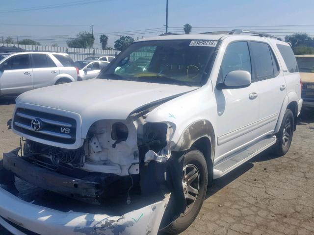 5TDZT38A43S160168 - 2003 TOYOTA SEQUOIA LI WHITE photo 2