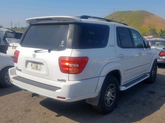 5TDZT38A43S160168 - 2003 TOYOTA SEQUOIA LI WHITE photo 4