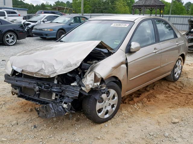 KNAFE122085491407 - 2008 KIA SPECTRA EX BEIGE photo 2