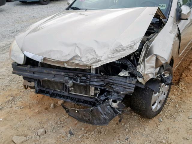 KNAFE122085491407 - 2008 KIA SPECTRA EX BEIGE photo 9