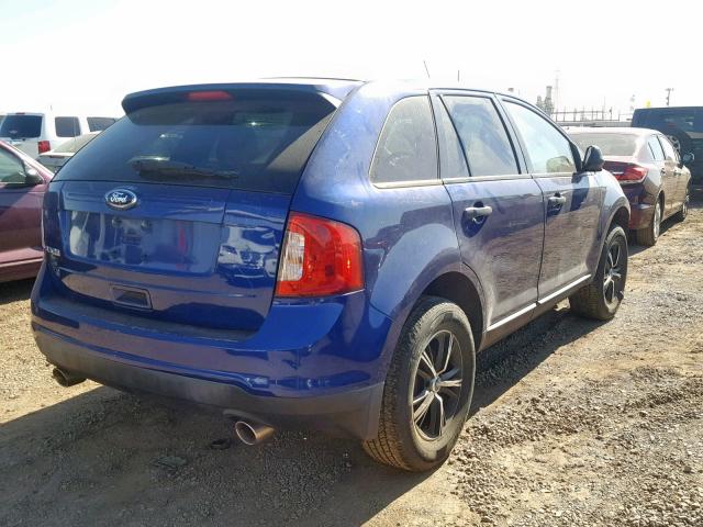 2FMDK3GC1DBA01400 - 2013 FORD EDGE SE BLUE photo 4