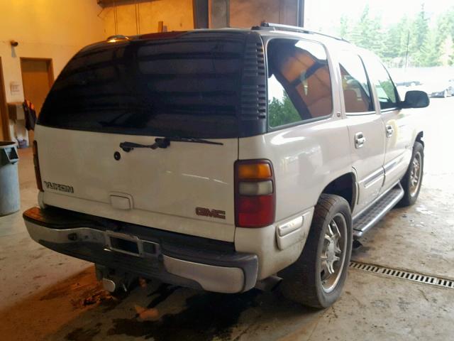 1GKEK13T02R156070 - 2002 GMC YUKON WHITE photo 4