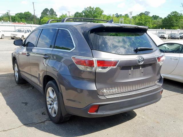 5TDYKRFHXGS175135 - 2016 TOYOTA HIGHLANDER TAN photo 3