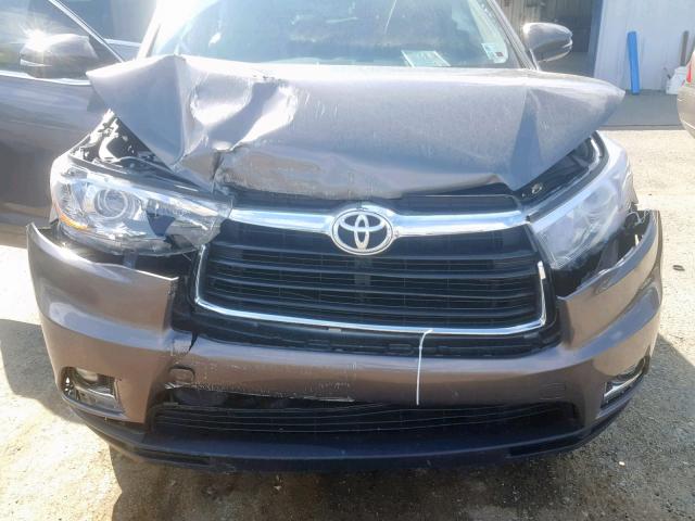 5TDYKRFHXGS175135 - 2016 TOYOTA HIGHLANDER TAN photo 7