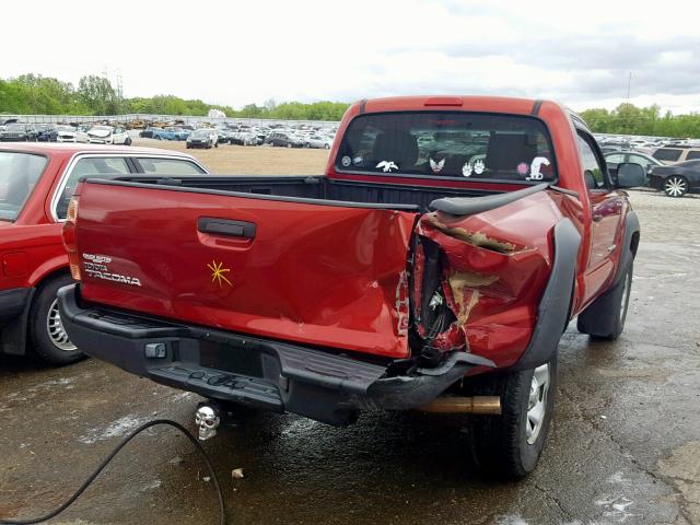 5TEPX42N56Z247209 - 2006 TOYOTA TACOMA MAROON photo 4