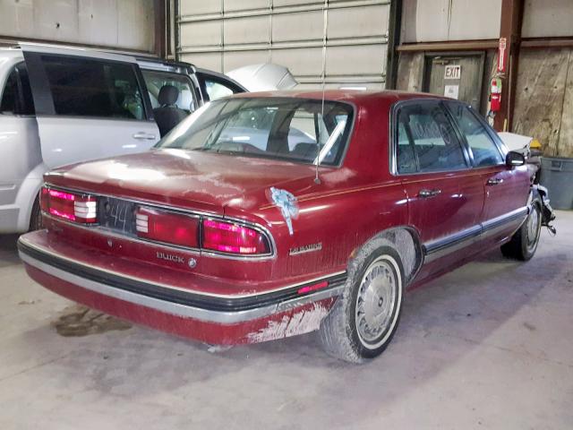 1G4HR52L9SH486711 - 1995 BUICK LESABRE LI MAROON photo 4