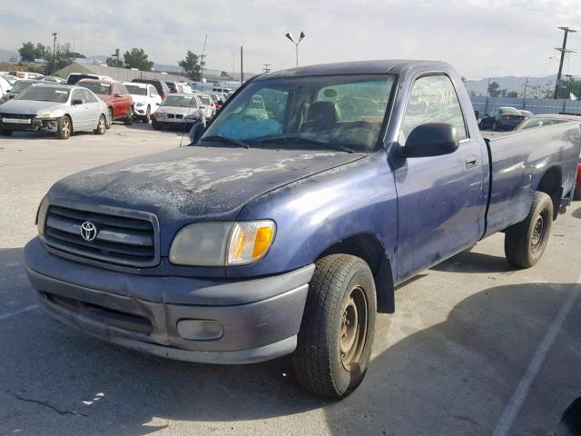 5TBJN3219YS097391 - 2000 TOYOTA TUNDRA BLUE photo 2