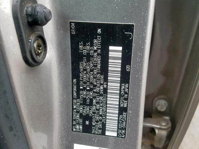 JTLKT324850193513 - 2005 TOYOTA SCION XB 灰色 照片 10