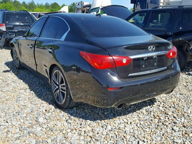 JN1BV7AP0EM670651 - 2014 INFINITI Q50 BASE BLACK photo 3