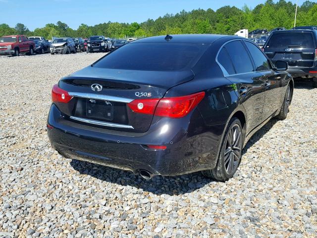 JN1BV7AP0EM670651 - 2014 INFINITI Q50 BASE BLACK photo 4