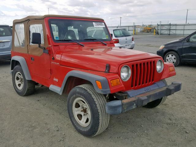 1J4FY29P9WP748321 - 1998 JEEP WRANGLER / RED photo 1