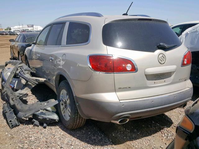 5GAER13738J106721 - 2008 BUICK ENCLAVE CX BEIGE photo 3