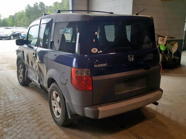 5J6YH28593L020221 - 2003 HONDA ELEMENT EX BLUE photo 3