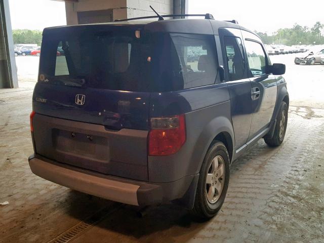 5J6YH28593L020221 - 2003 HONDA ELEMENT EX BLUE photo 4