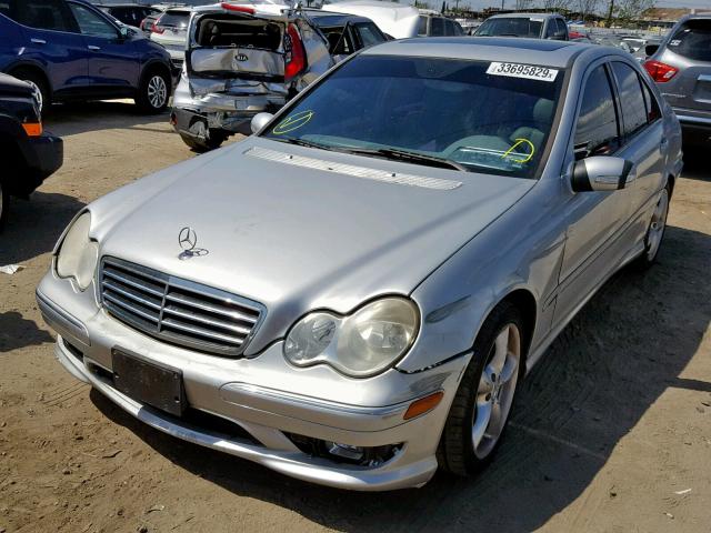 WDBRF40J05F688154 - 2005 MERCEDES-BENZ C 230K SPO SILVER photo 2