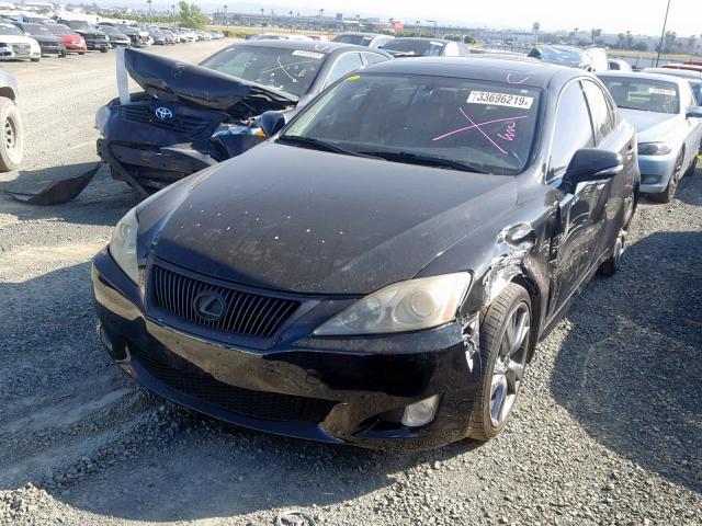 JTHBK262495092493 - 2009 LEXUS IS 250 BLACK photo 2