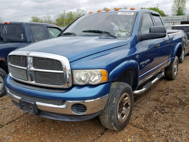 3D7KU28DX4G136238 - 2004 DODGE RAM 2500 S ლურჯი ფოტო 2