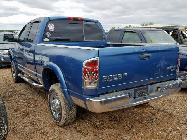 3D7KU28DX4G136238 - 2004 DODGE RAM 2500 S ლურჯი ფოტო 3