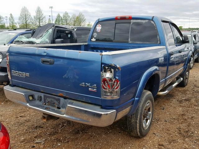 3D7KU28DX4G136238 - 2004 DODGE RAM 2500 S ლურჯი ფოტო 4