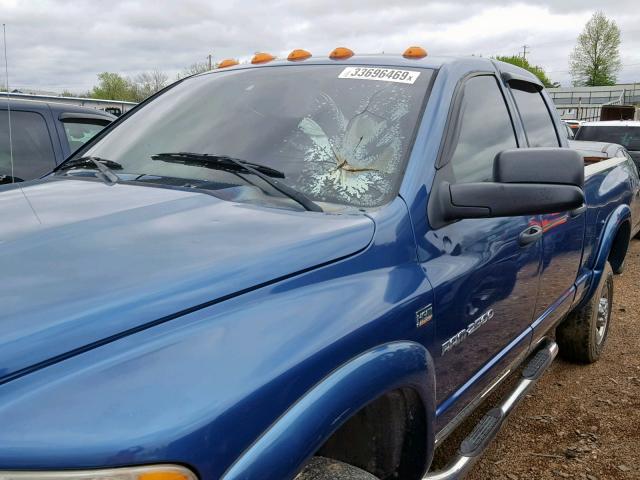 3D7KU28DX4G136238 - 2004 DODGE RAM 2500 S ლურჯი ფოტო 9