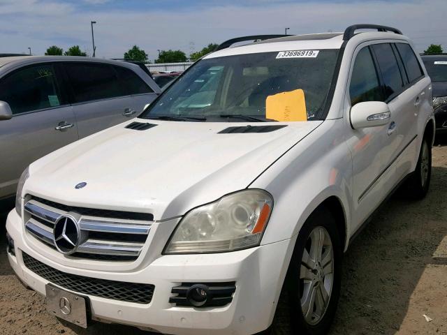 4JGBF71E47A251274 - 2007 MERCEDES-BENZ GL 450 4MA WHITE photo 2