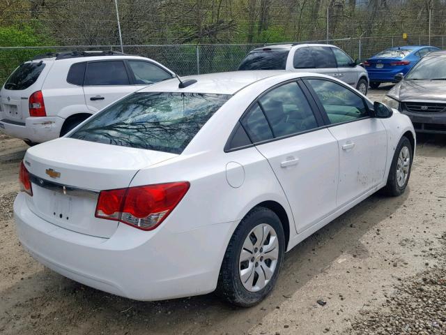 1G1P15SHXF7186473 - 2015 CHEVROLET CRUZE L WHITE photo 4