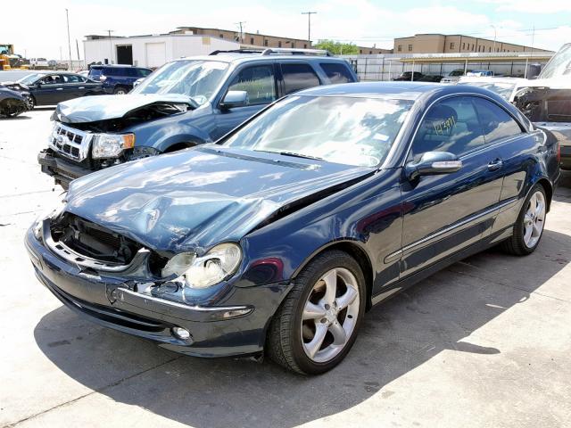 WDBTJ65J15F159174 - 2005 MERCEDES-BENZ CLK 320C BLUE photo 2