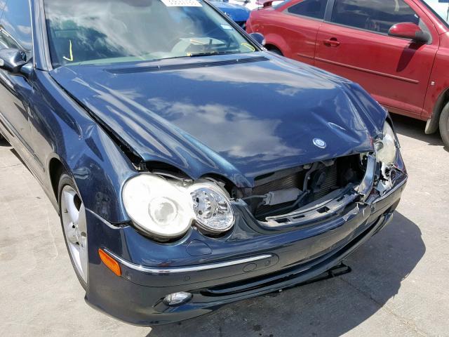 WDBTJ65J15F159174 - 2005 MERCEDES-BENZ CLK 320C BLUE photo 9