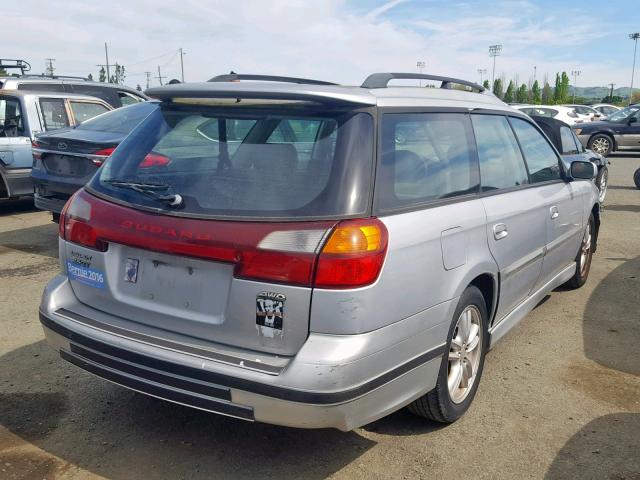 4S3BH646735302766 - 2003 SUBARU LEGACY GT SILVER photo 4