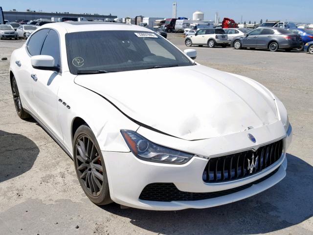 ZAM57XSA3F1145273 - 2015 MASERATI GHIBLI WHITE photo 1