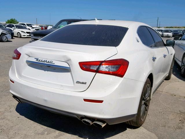 ZAM57XSA3F1145273 - 2015 MASERATI GHIBLI WHITE photo 4