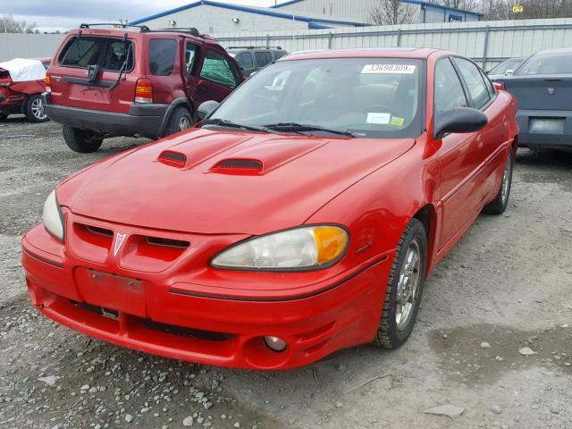 1G2NW52E44C127269 - 2004 PONTIAC GRAND AM G RED photo 2