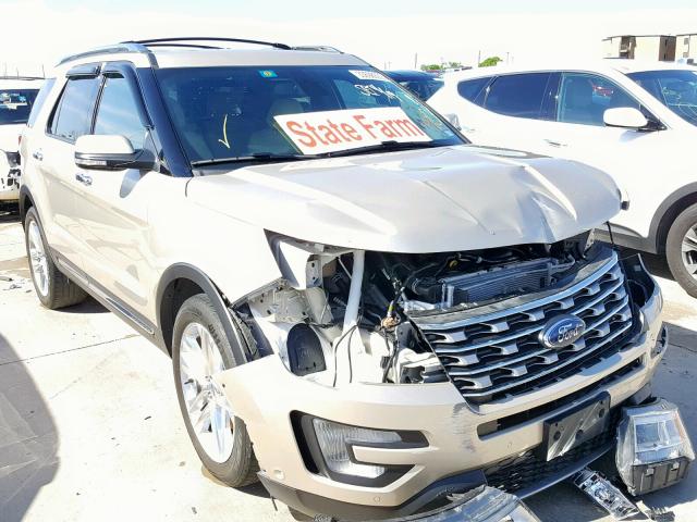 1FM5K7F84HGD12018 - 2017 FORD EXPLORER L GOLD photo 1